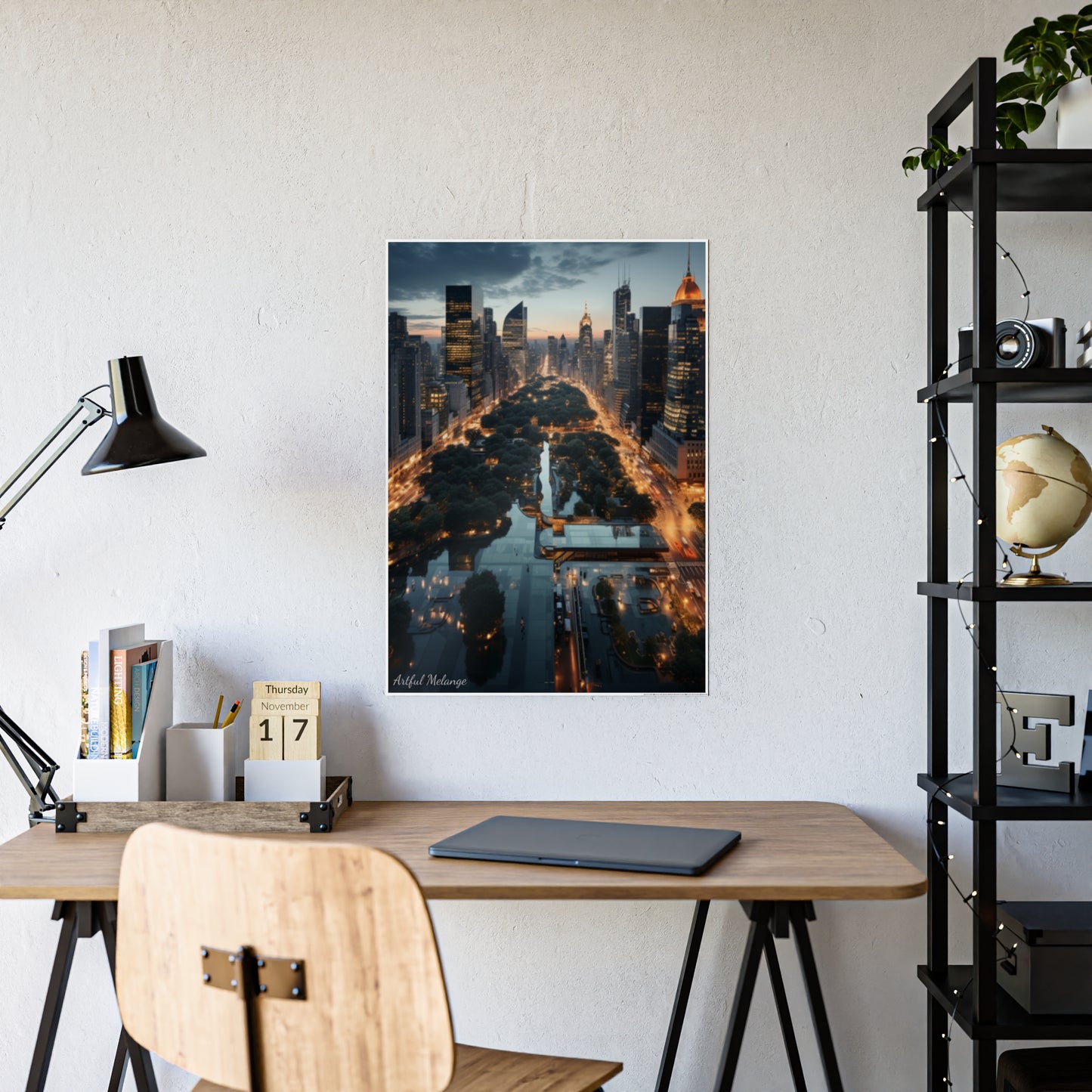 Skyline Vista: Hyper-Realistic 3D Cityscape Posters
