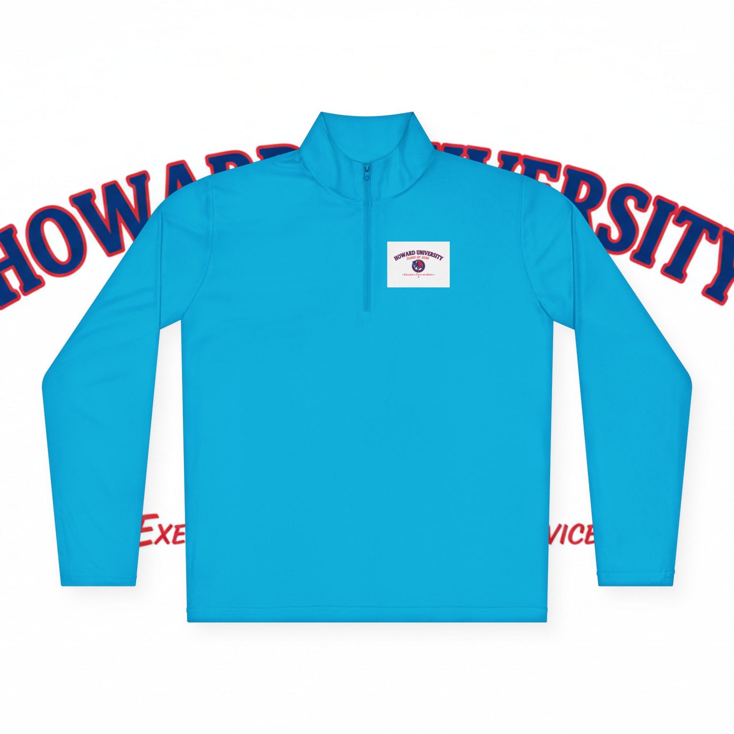 Howard University Legacy Unisex 1/4 Zip Pullover – Classic Solid Color HBCU Pride Collection/ Truth and Service