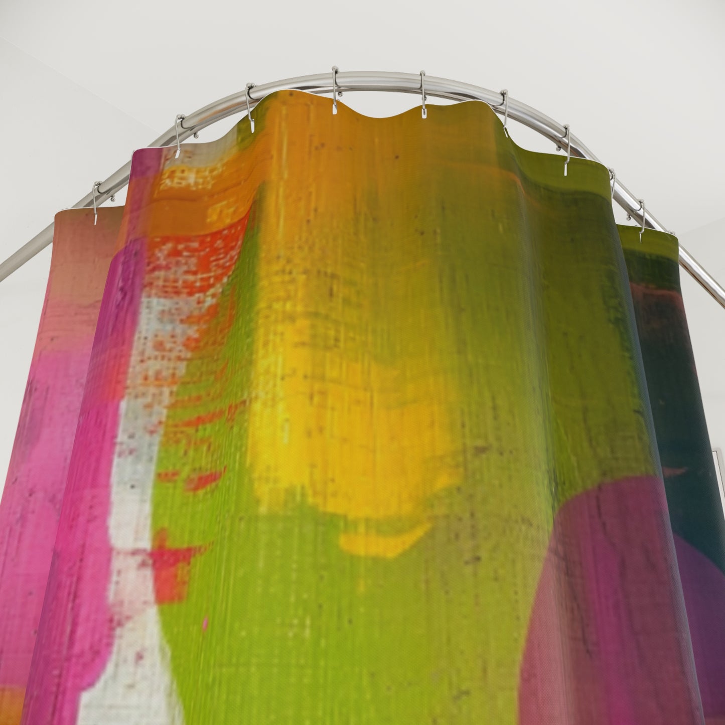 Canvas Cascade: Abstract Acrylic Art Shower Curtain Collection 264