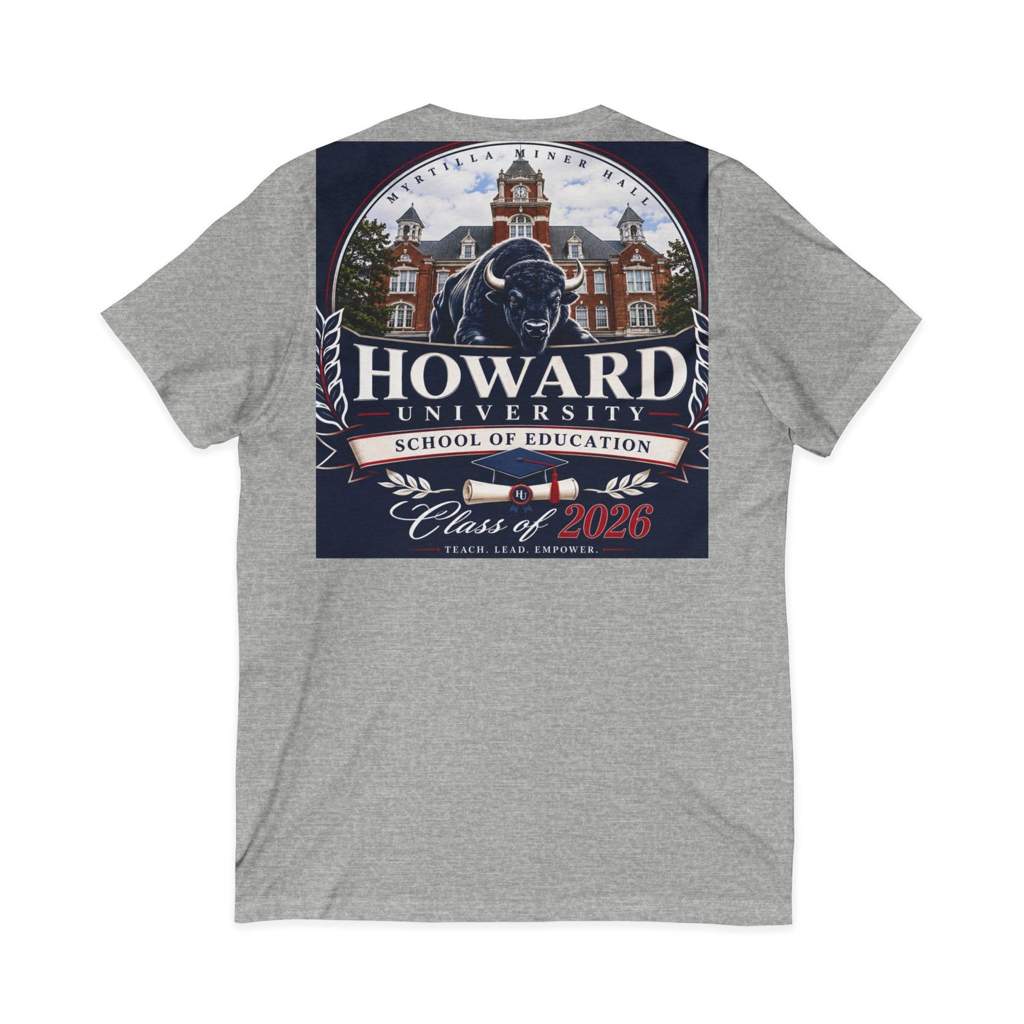 Howard University Class of 2026 Unisex V-Neck T-Shirt | The Mecca Incoming Class Tee