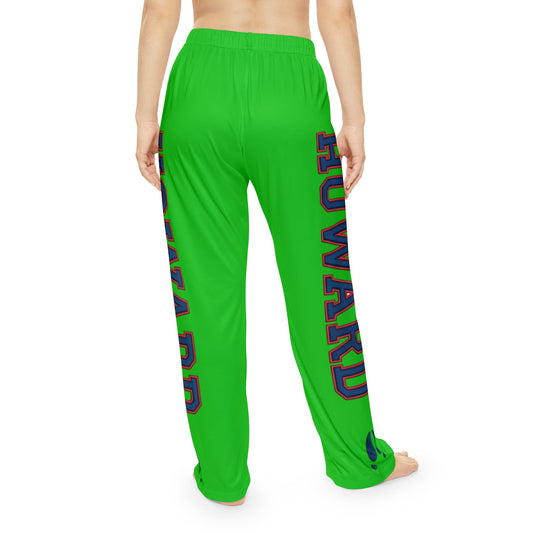 Howard-Inspired Women’s Pajama Pants | HBCU Lounge Bottoms/ Green