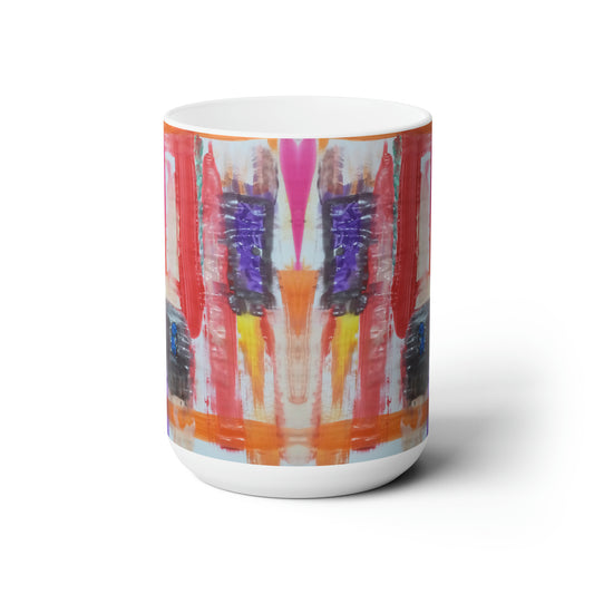 Artsy Abstract Ceramic Mug 15oz