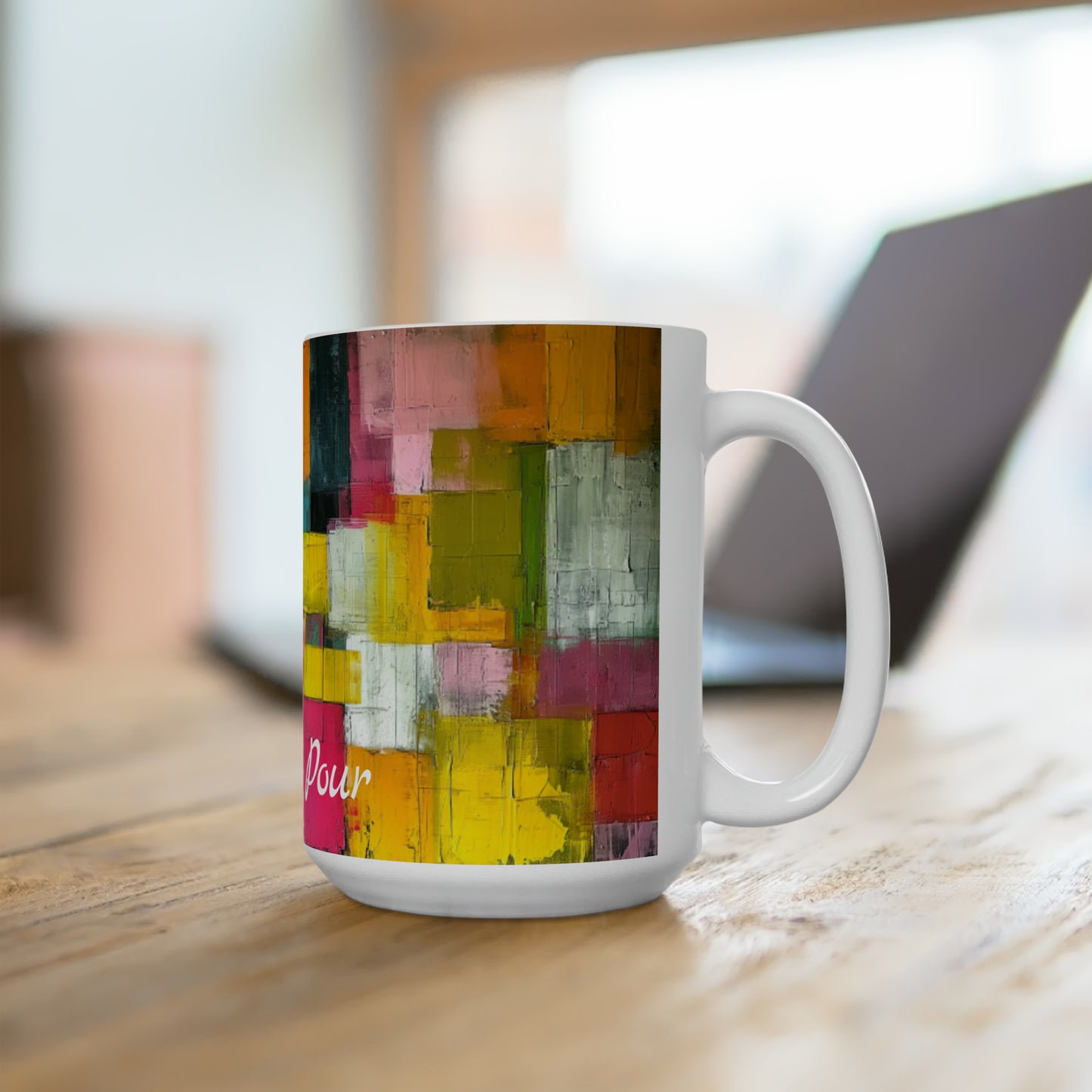 Artsy Pour Ceramic Mug 15oz