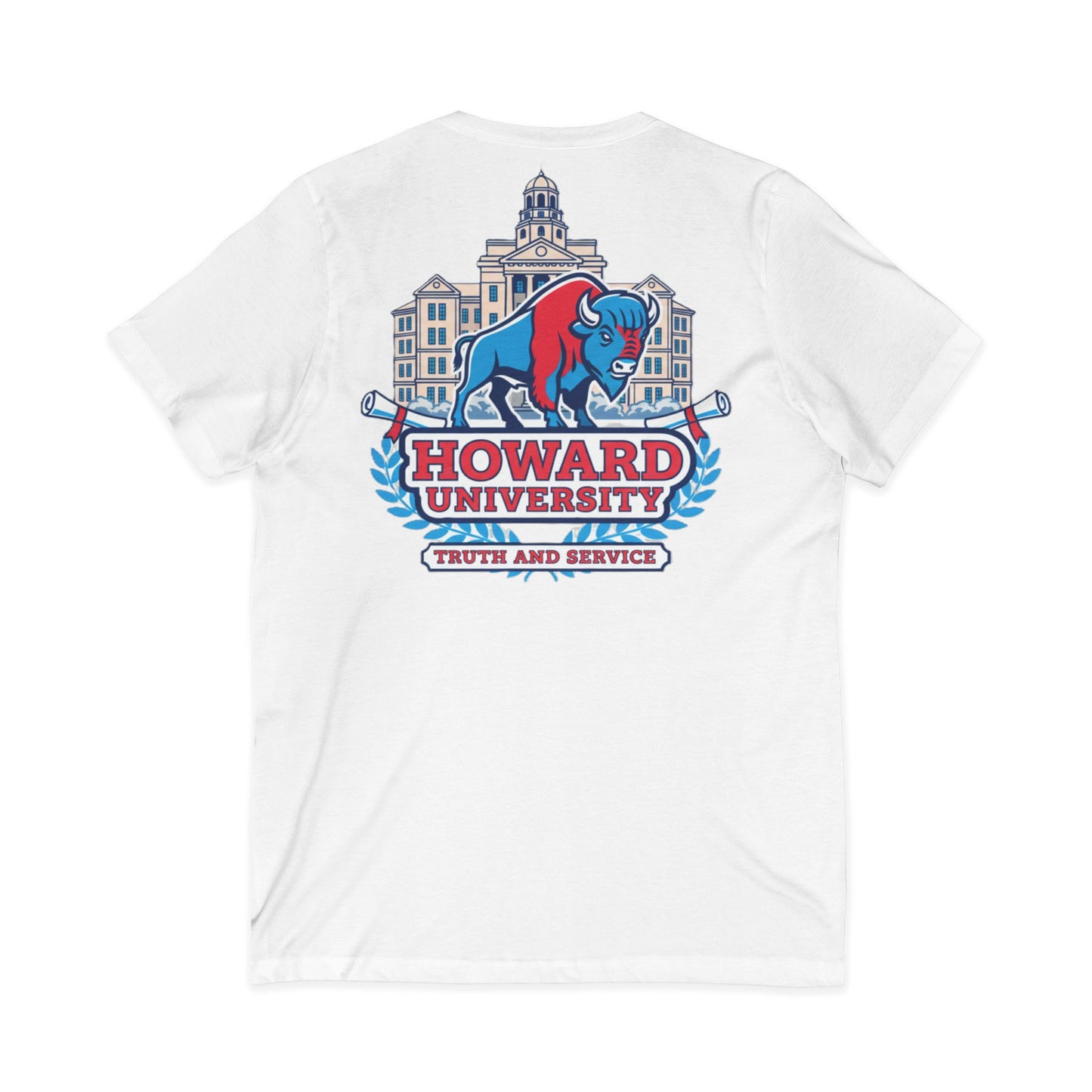 Howard University/ Truth and Service Unisex V-Neck T-Shirt