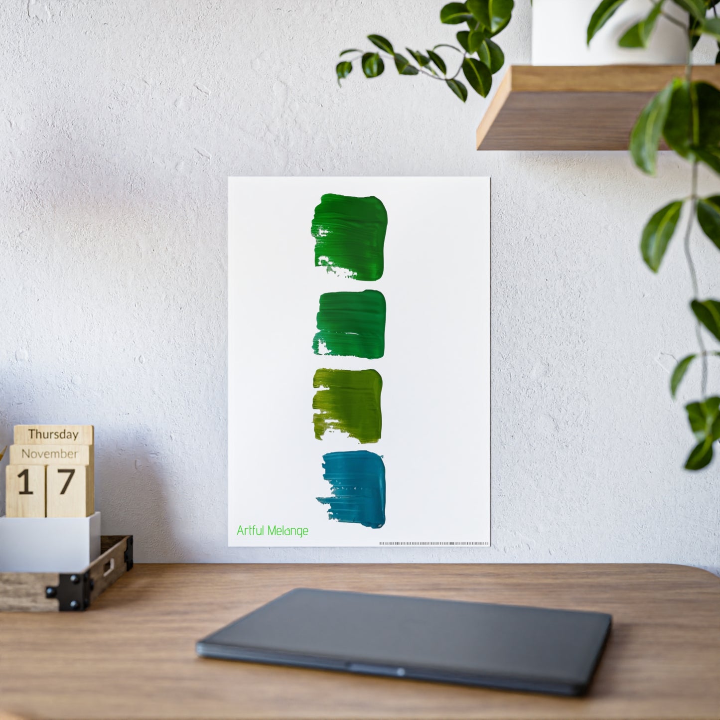 Gleaming Acrylic Abstract Poster: A Spectrum of Colorful Elegance