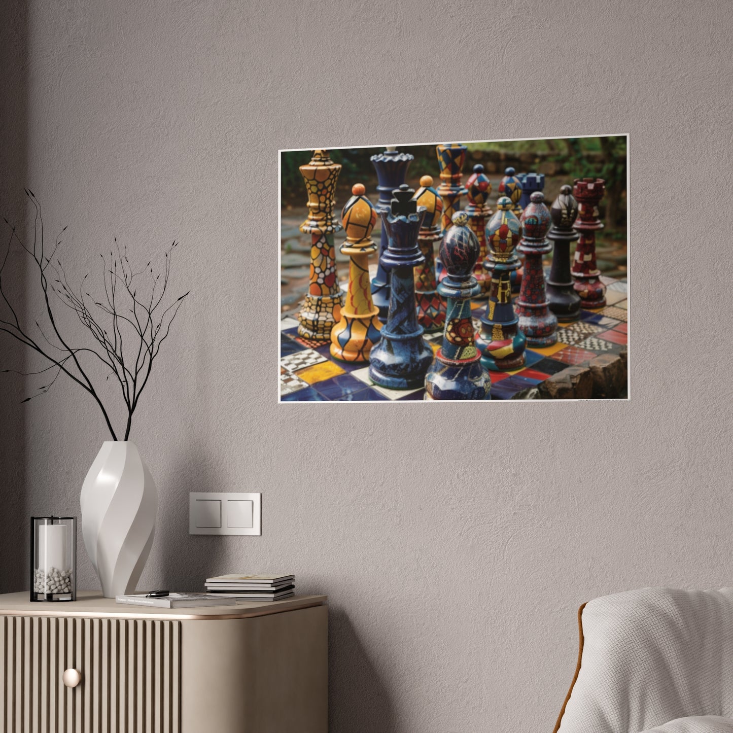 Grandmaster Majesty- Chess Set Poster Print Series