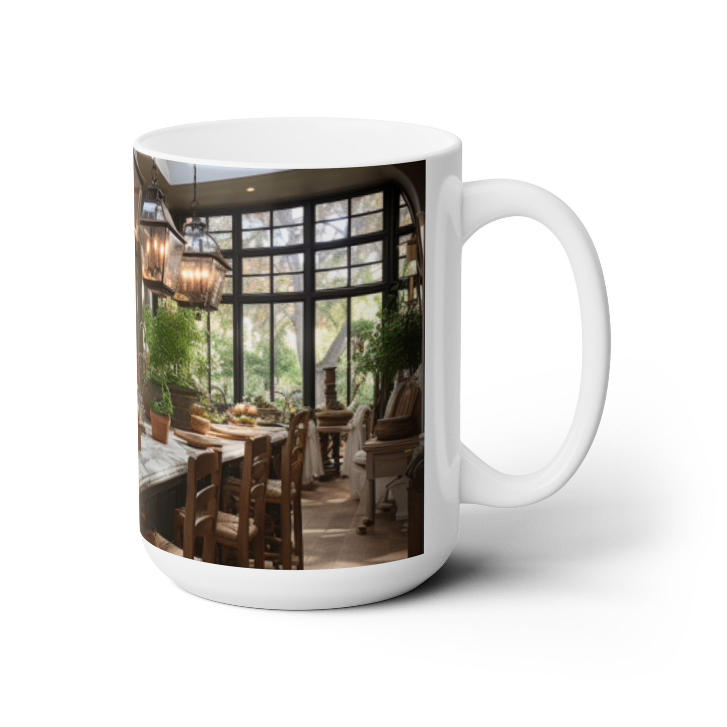 Elegant Kitchen Themed Ceramic Mug 15oz