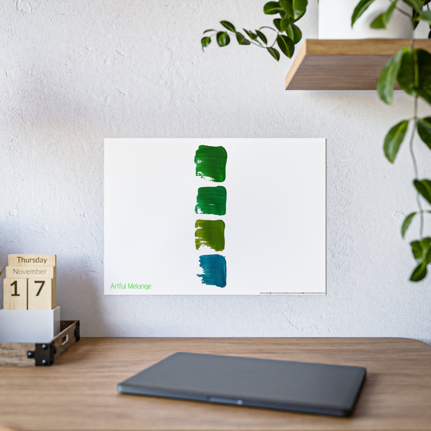 Gleaming Acrylic Abstract Poster: A Spectrum of Colorful Elegance
