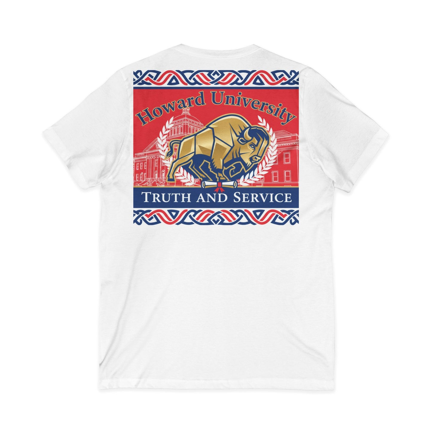 Howard University/ Truth and Service Unisex V-Neck T-Shirt