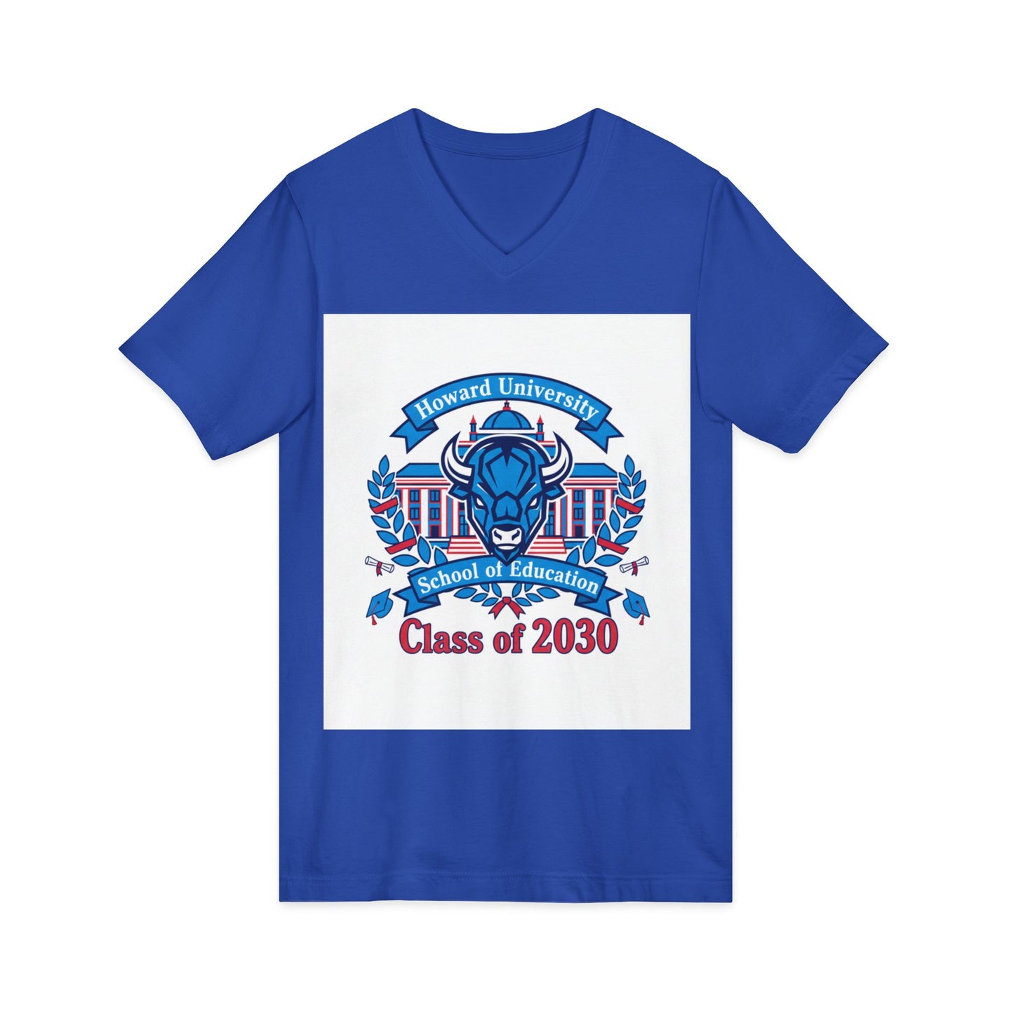 Howard University Class of 2030 Unisex V-Neck T-Shirt | The Mecca Incoming Class Tee