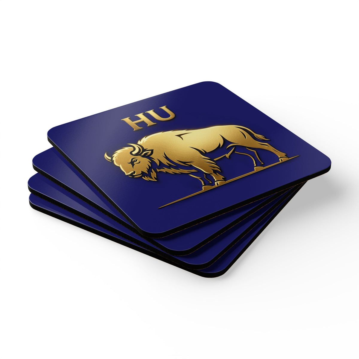 Howard University Coaster Set 5 – HU Pride Campus & Bison Design