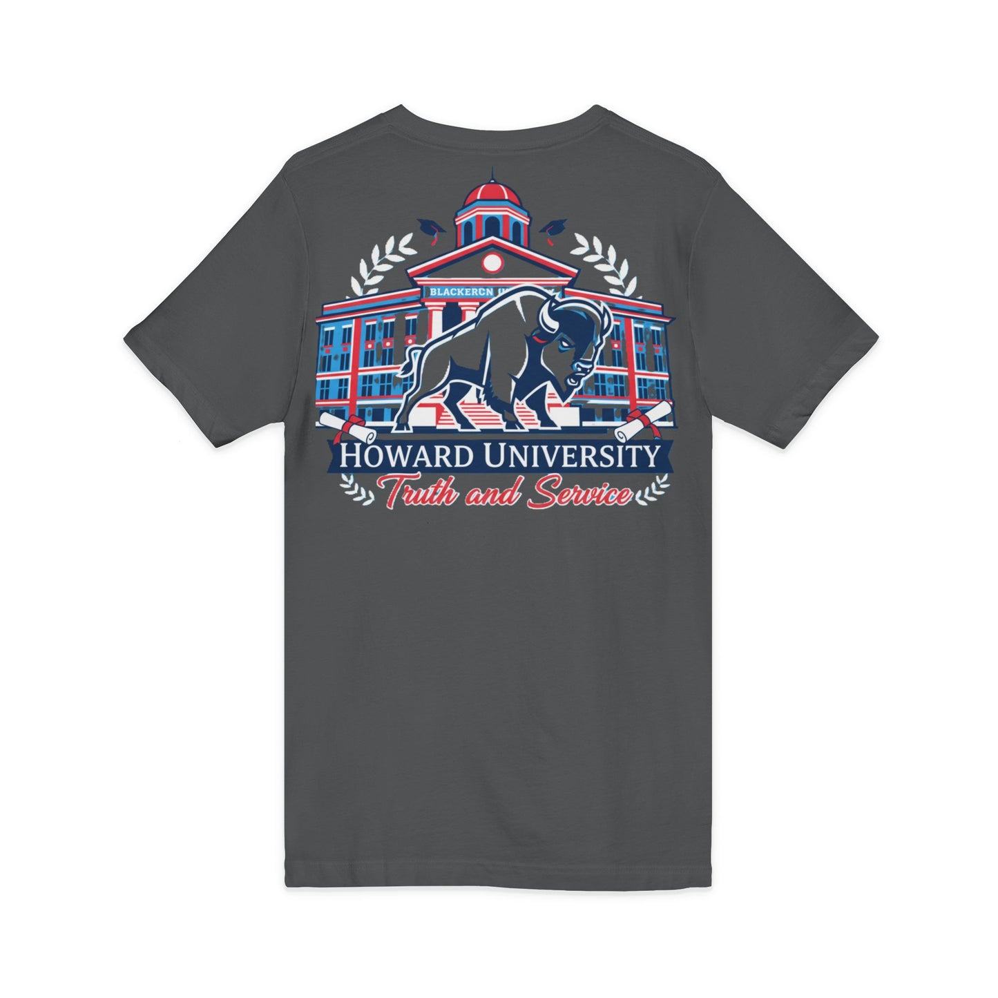 Howard University/ Truth and Service Unisex V-Neck T-Shirt 8