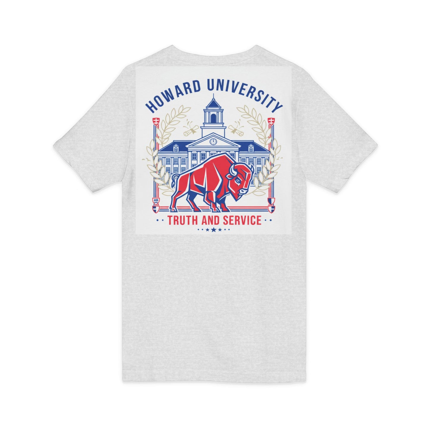 Howard University/ Truth and Service Unisex V-Neck T-Shirt 4
