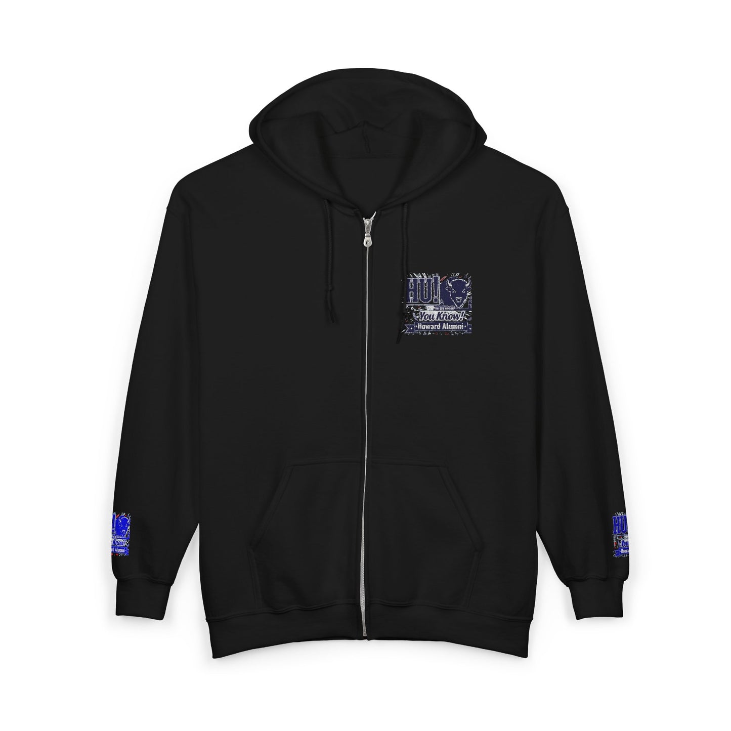 Bison Heritage Embroidered Collection: Full-Zip Sweatshirt | Howard-Inspired HBCU Collegiate Jacket
