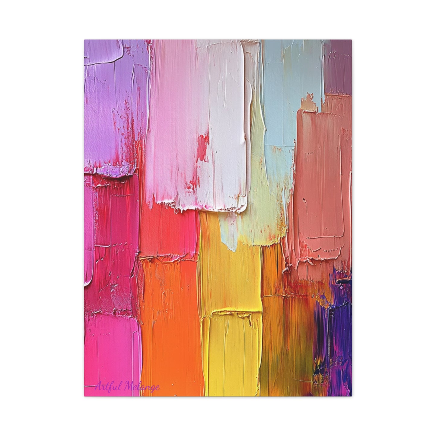 Acrylic Abstract Canvas Print - Richly Textured Artistry