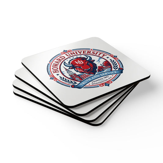 Howard University Coaster Set 5 – HU Pride Campus & Bison Design