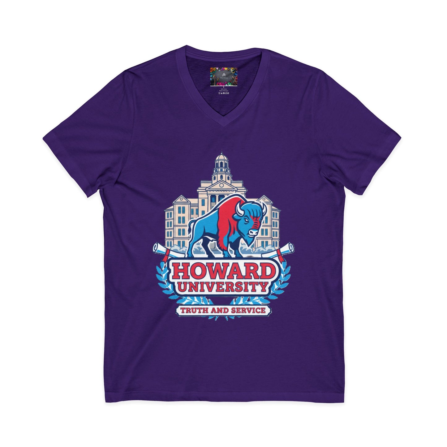Howard University/ Truth and Service Unisex V-Neck T-Shirt