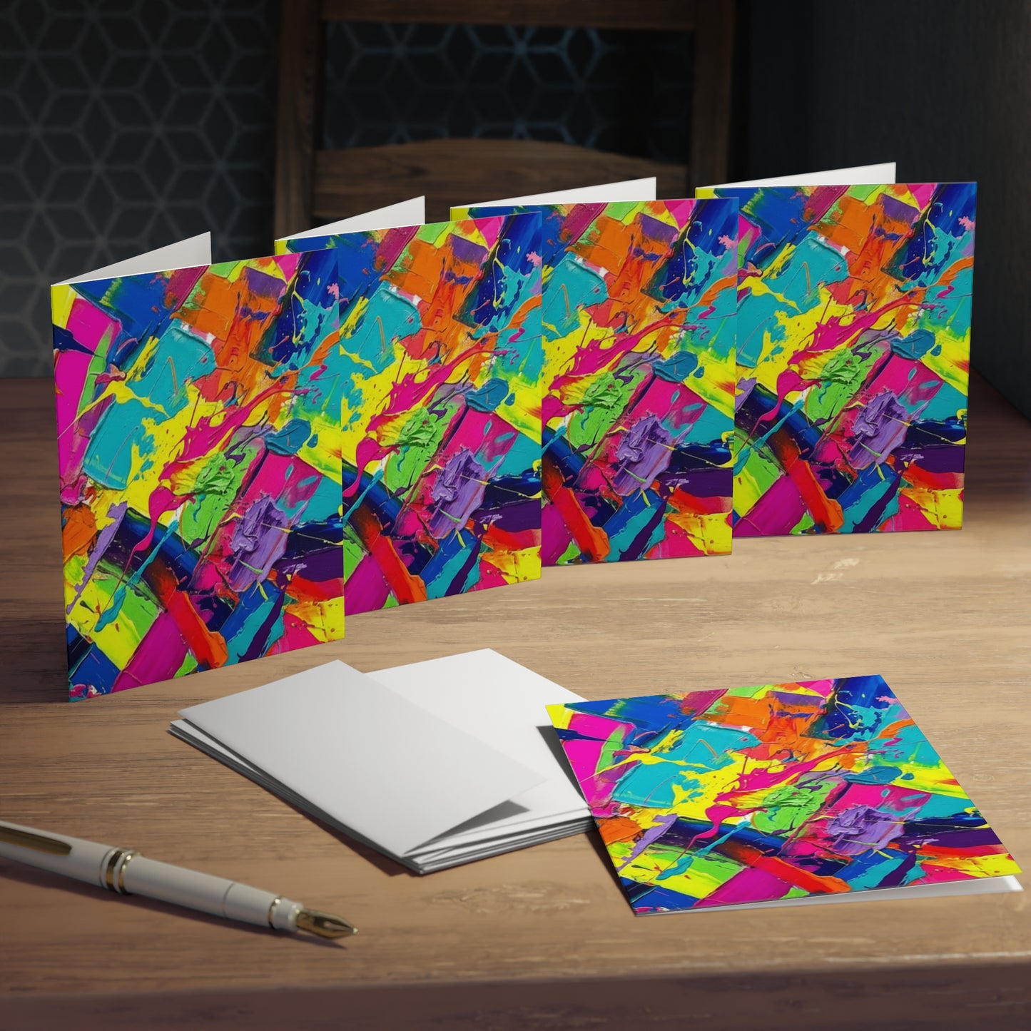Elegance in Ink:  Abstract Art Note Card Set(5-Pack)