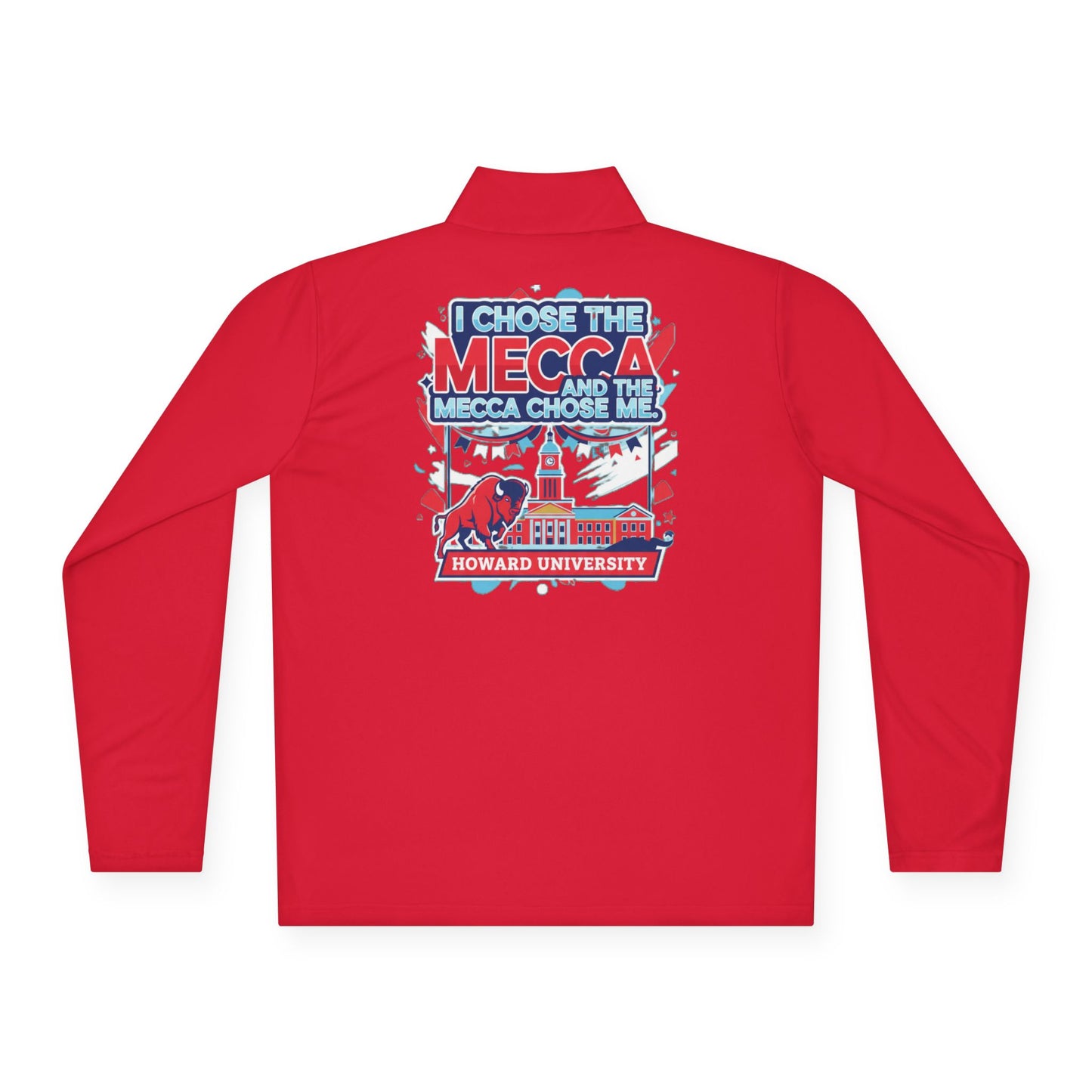 Howard University Legacy Unisex 1/4 Zip Pullover – Classic Solid Color HBCU Pride Collection/ I Chose The Mecca