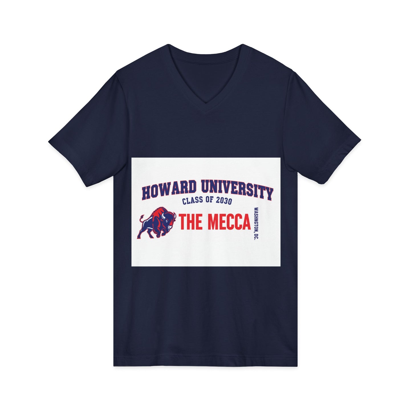 Howard University Class of 2030 Unisex V-Neck T-Shirt | The Mecca Incoming Class Tee