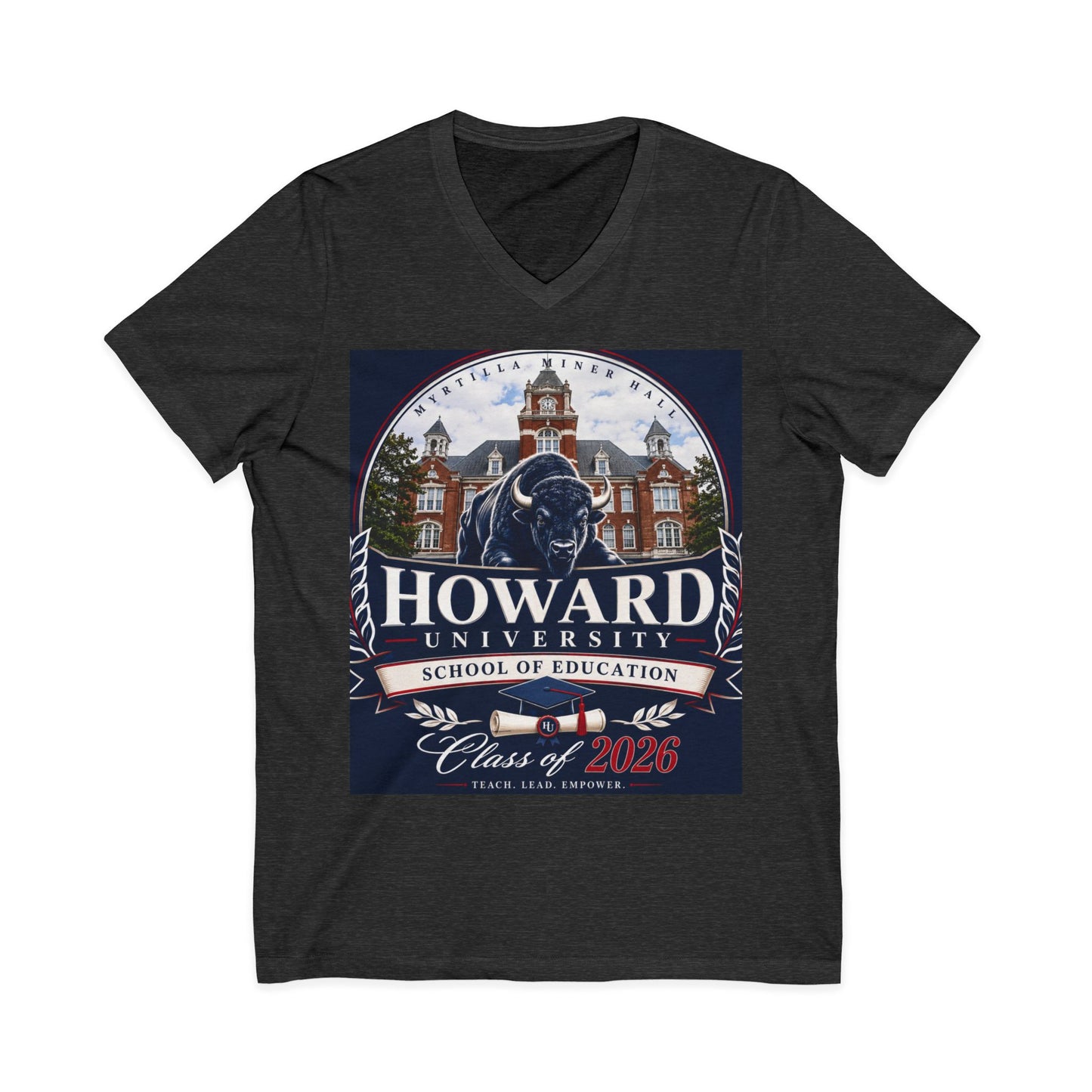 Howard University Class of 2026 Unisex V-Neck T-Shirt | The Mecca Incoming Class Tee
