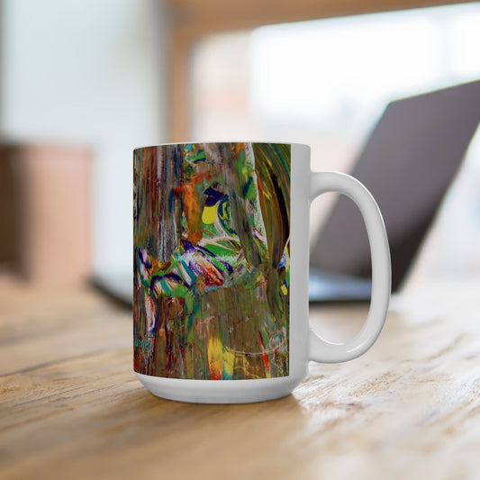 Artsy Abstract Ceramic Mug 15oz