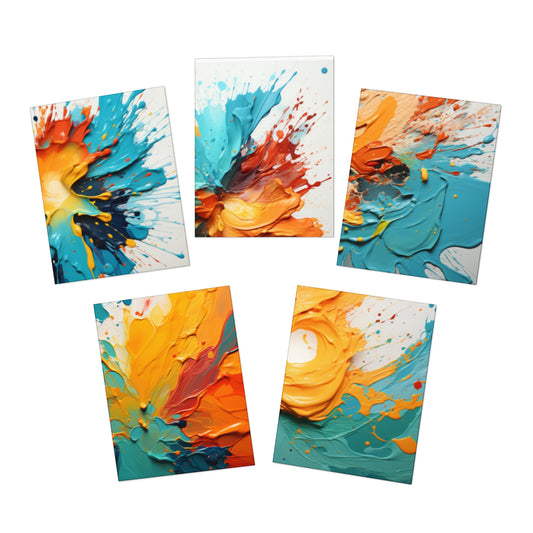 Elegance in Ink:  Abstract Art Note Card Set(5-Pack)