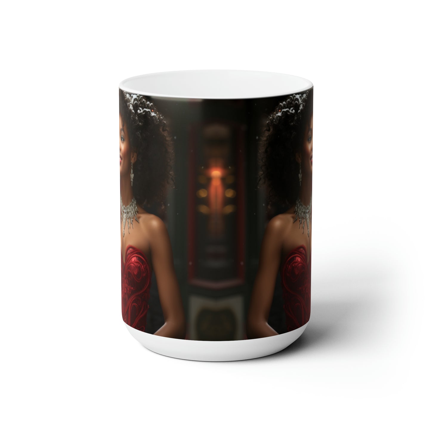 Princess Claus White Ceramic Holiday Mug 15oz