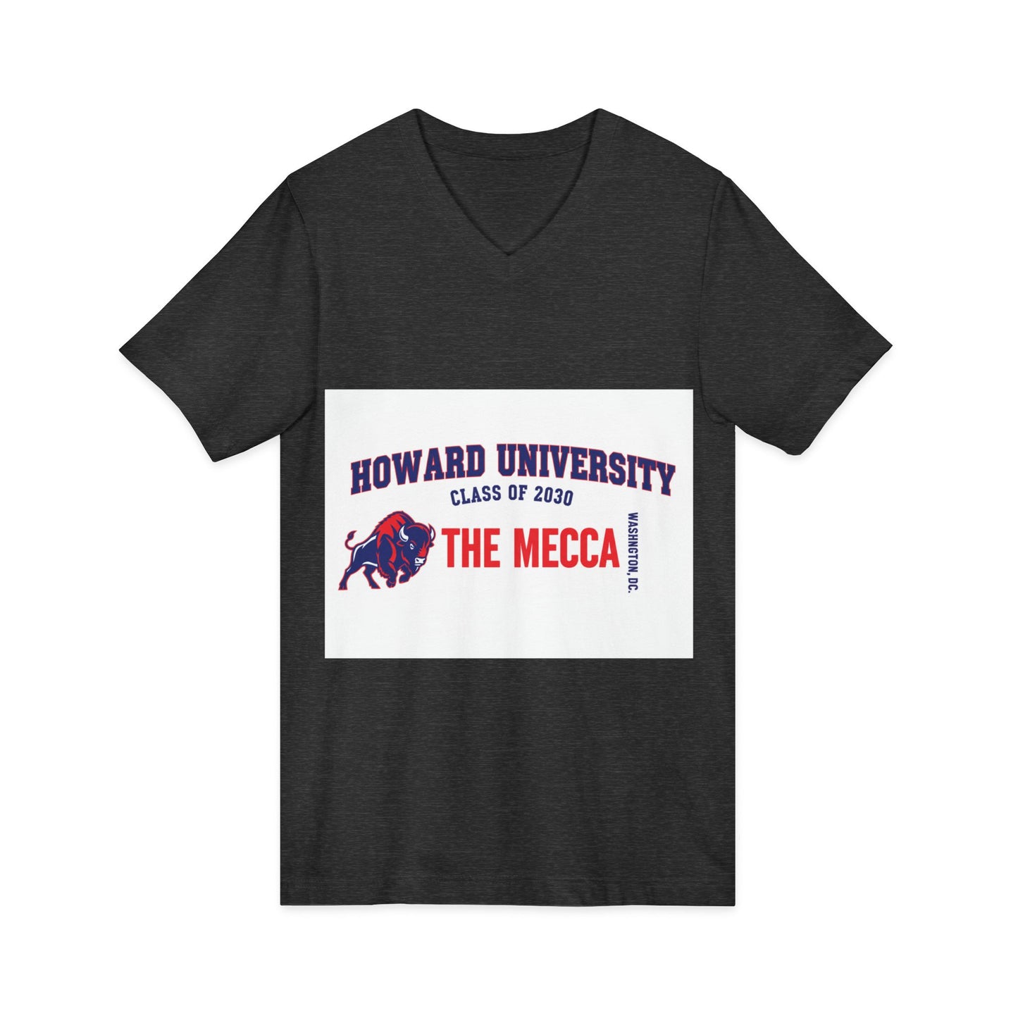 Howard University Class of 2030 Unisex V-Neck T-Shirt | The Mecca Incoming Class Tee