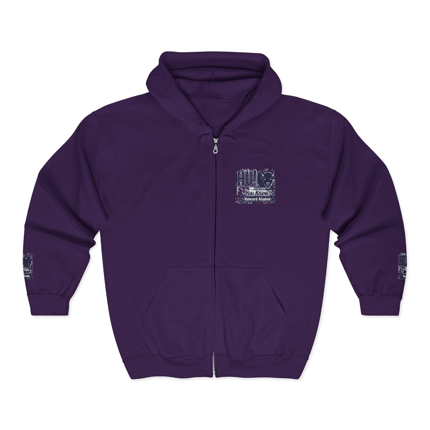 Bison Heritage Embroidered Collection: Full-Zip Sweatshirt | Howard-Inspired HBCU Collegiate Jacket