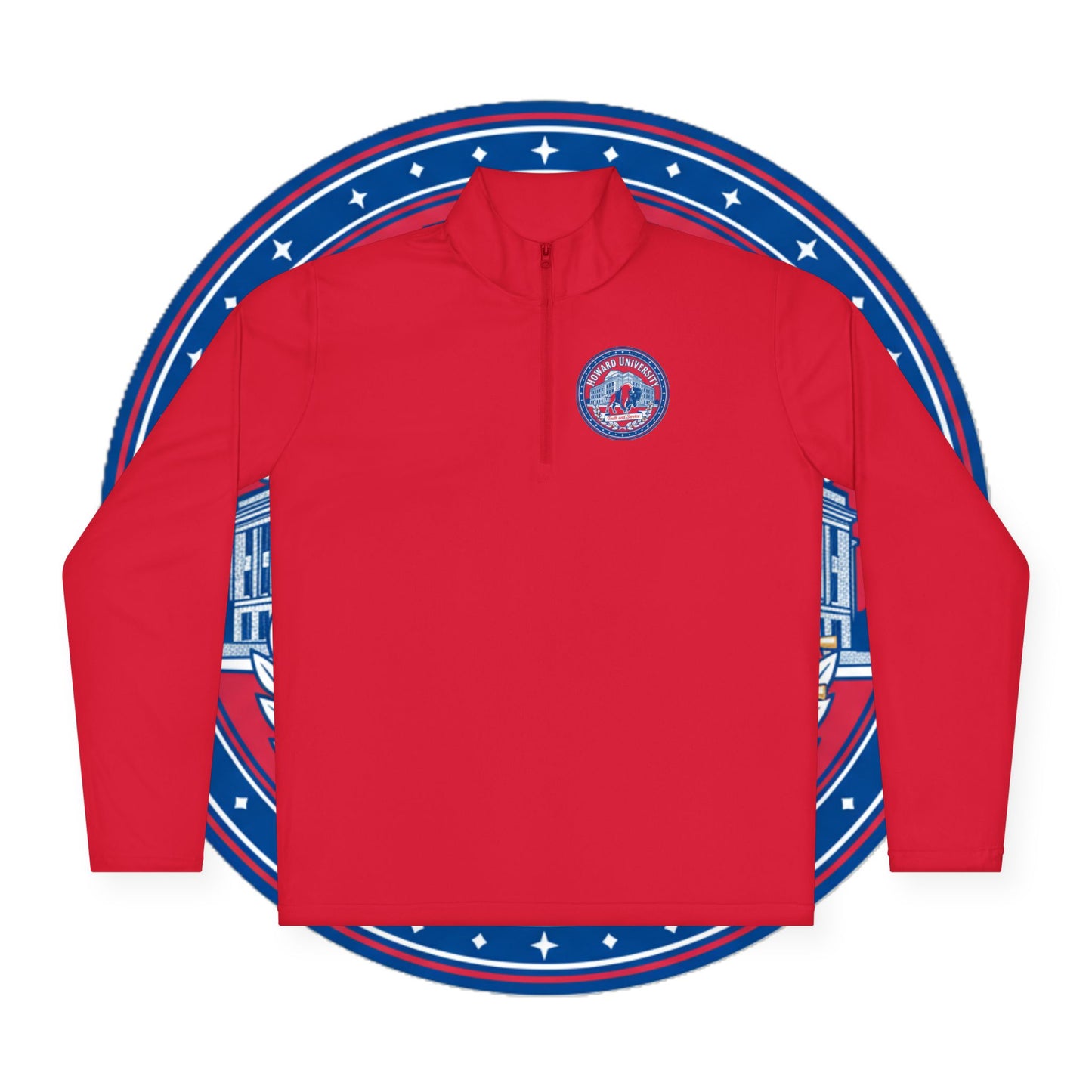 Howard University Legacy Unisex 1/4 Zip Pullover – Classic Solid Color HBCU Pride Collection/ Truth and Service