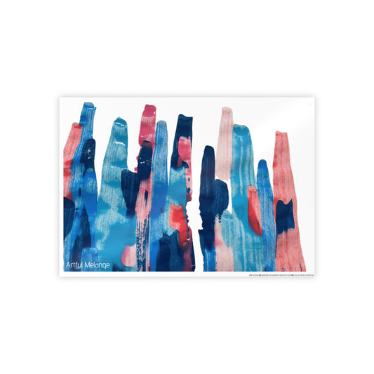 Gleaming Acrylic Abstract Poster: A Spectrum of Colorful Elegance