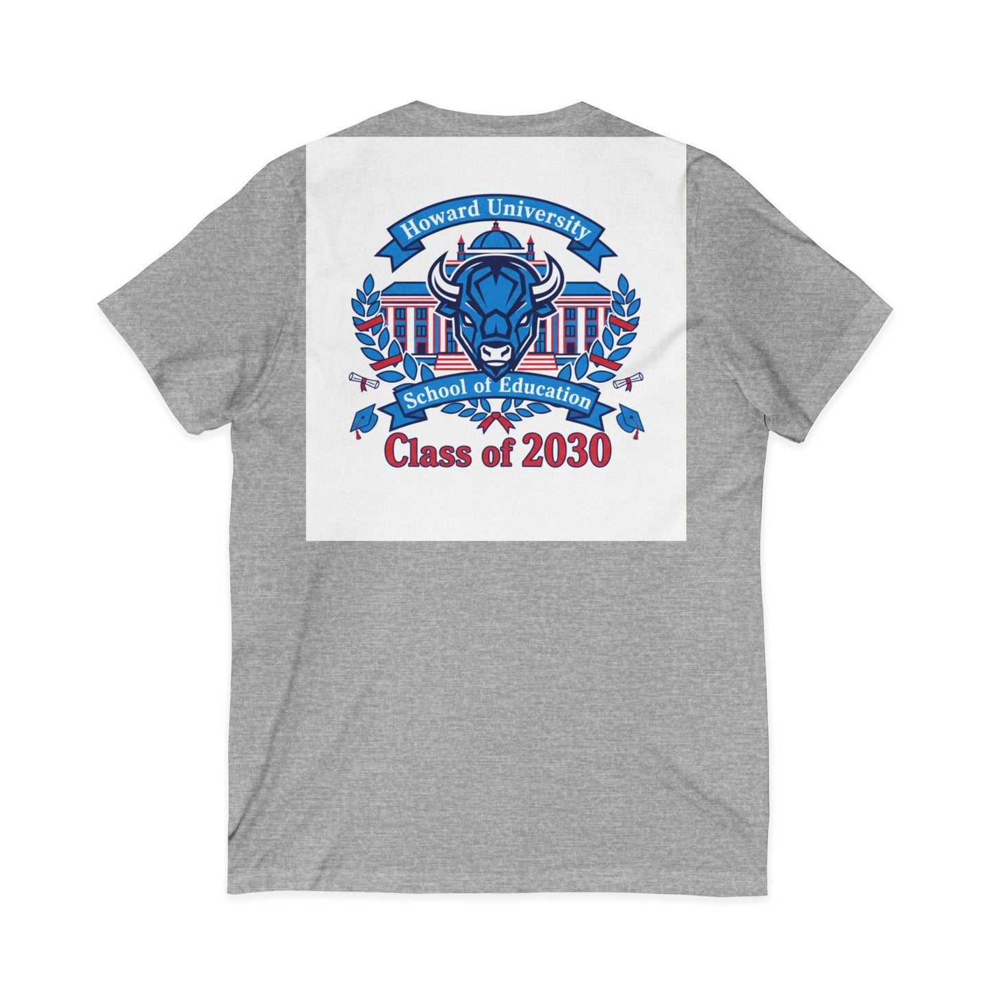Howard University Class of 2030 Unisex V-Neck T-Shirt | The Mecca Incoming Class Tee