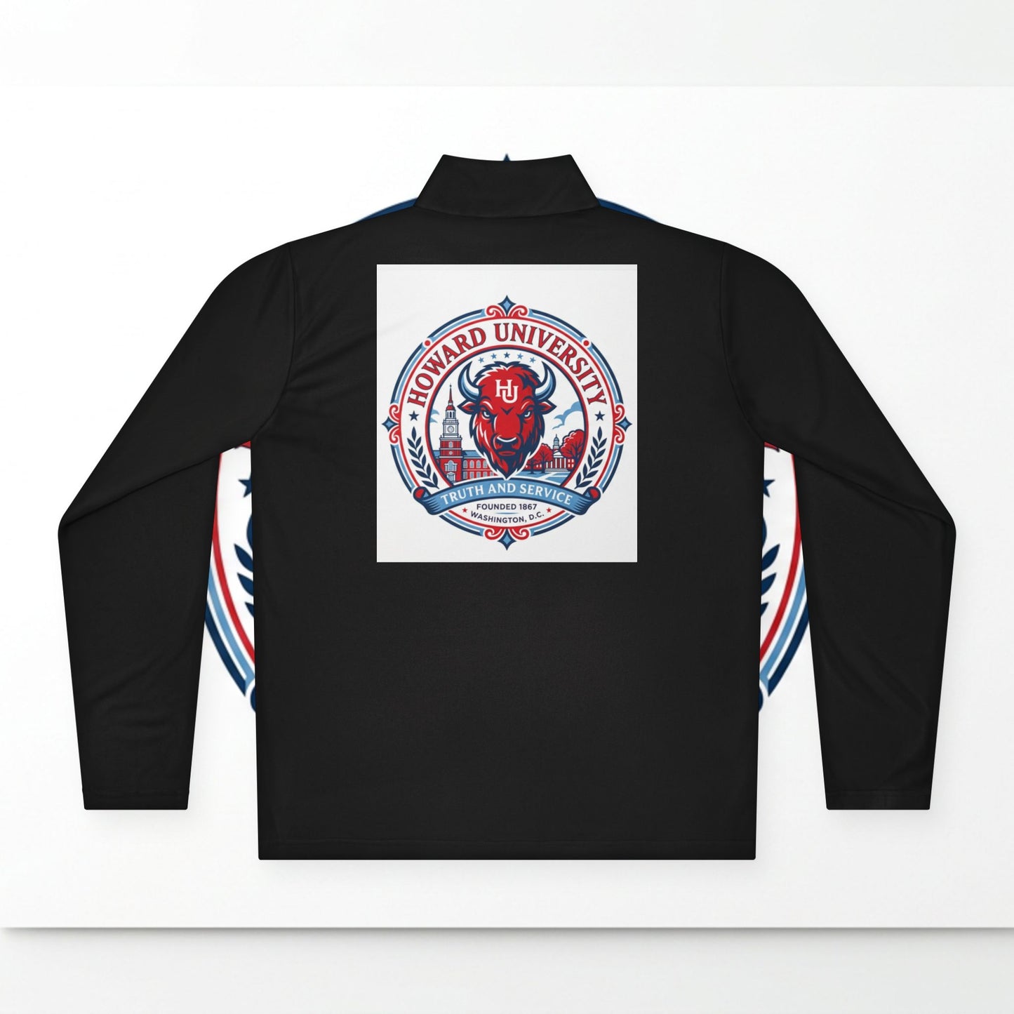 Howard University Legacy Unisex 1/4 Zip Pullover – Classic Solid Color HBCU Pride Collection/ Truth and Service