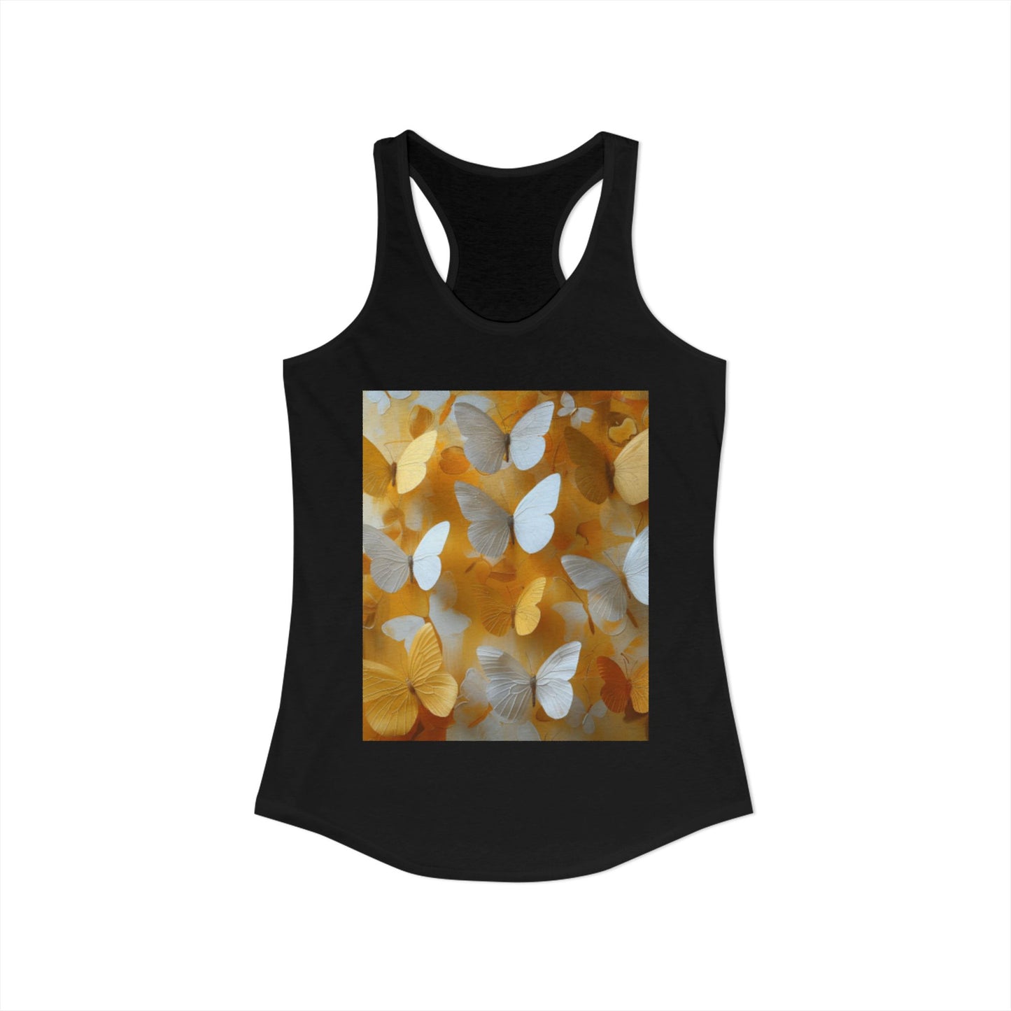 Flutter & Flow | Women's Razorback  T-Shirts with Artistic Butterflies 8