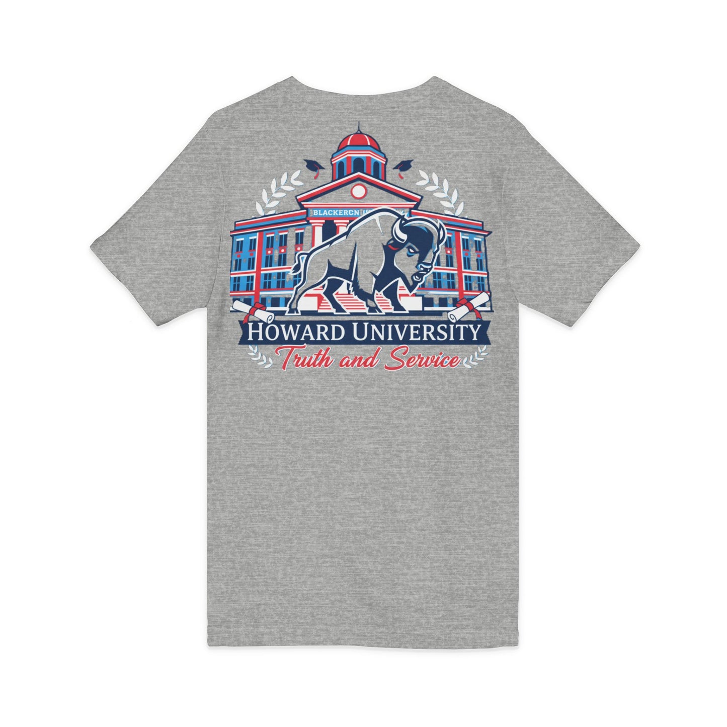 Howard University/ Truth and Service Unisex V-Neck T-Shirt 8