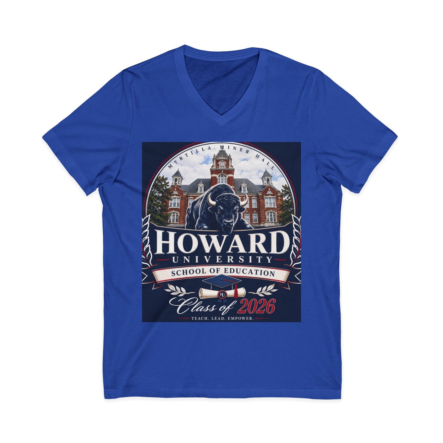 Howard University Class of 2026 Unisex V-Neck T-Shirt | The Mecca Incoming Class Tee