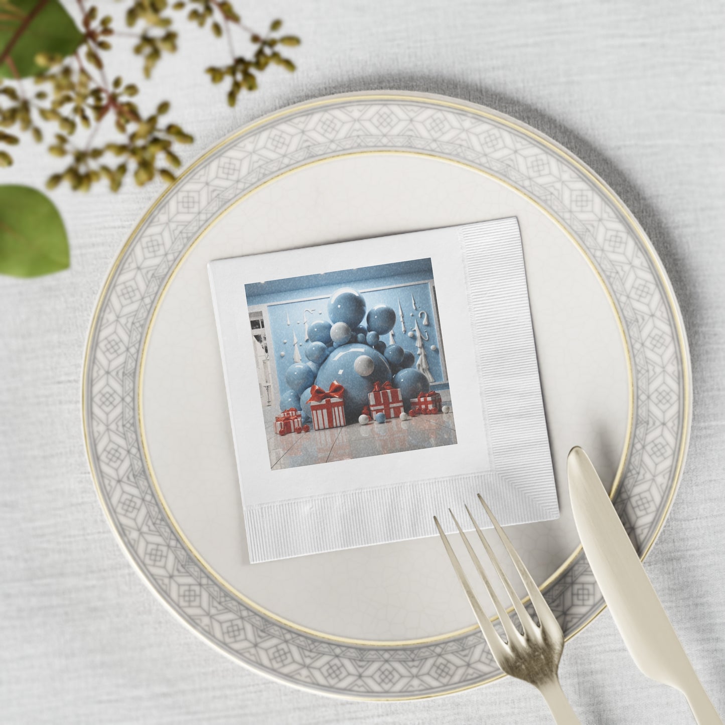 Dynamic Holiday Napkins for Sophisticated Living Spaces
