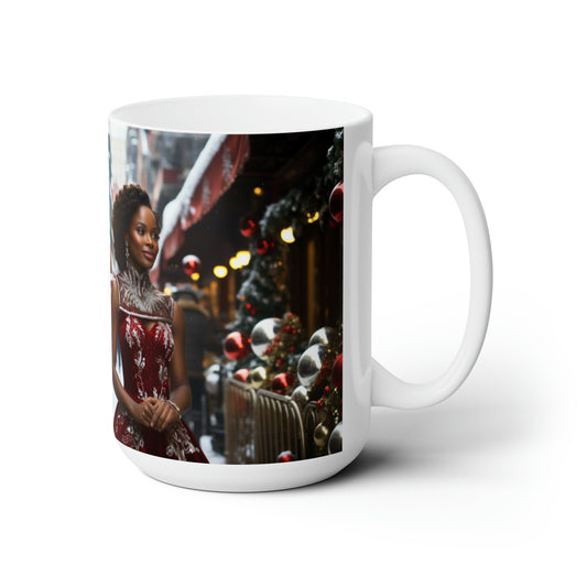 Princess Claus White Ceramic Holiday Mug 15oz