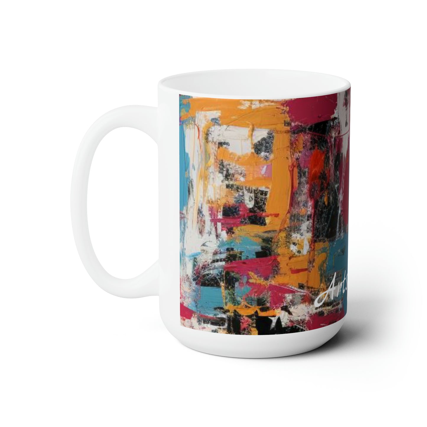 Artsy Pour Ceramic Mug 15oz