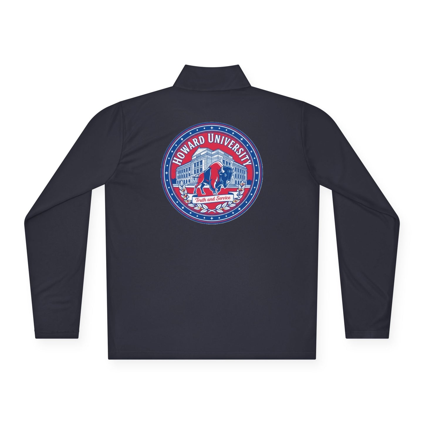 Howard University Legacy Unisex 1/4 Zip Pullover – Classic Solid Color HBCU Pride Collection/ Truth and Service