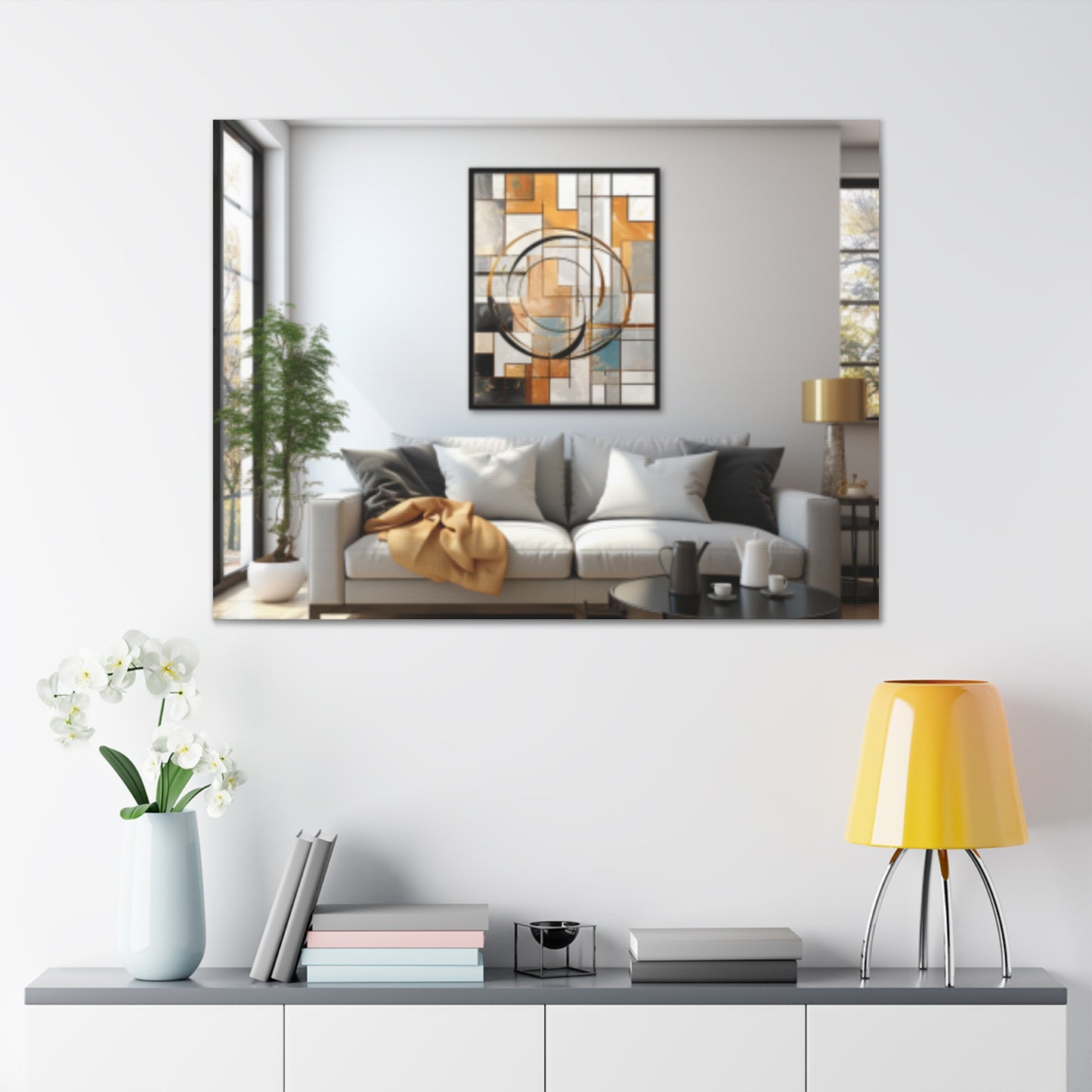 Gold and Black Elegance: A Symphony of Sophistication Canvas Print