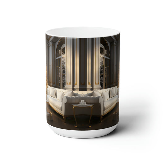 Elegance in Gold & White Holiday Mug15oz