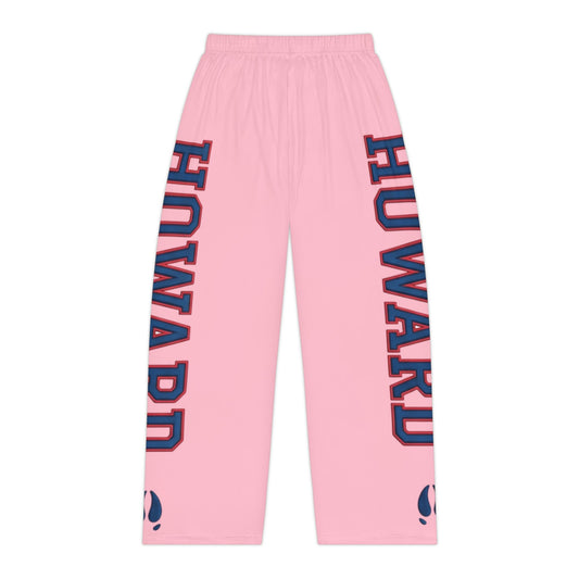 Howard-Inspired Women’s Pajama Pants | HBCU Lounge Bottoms/ Pink