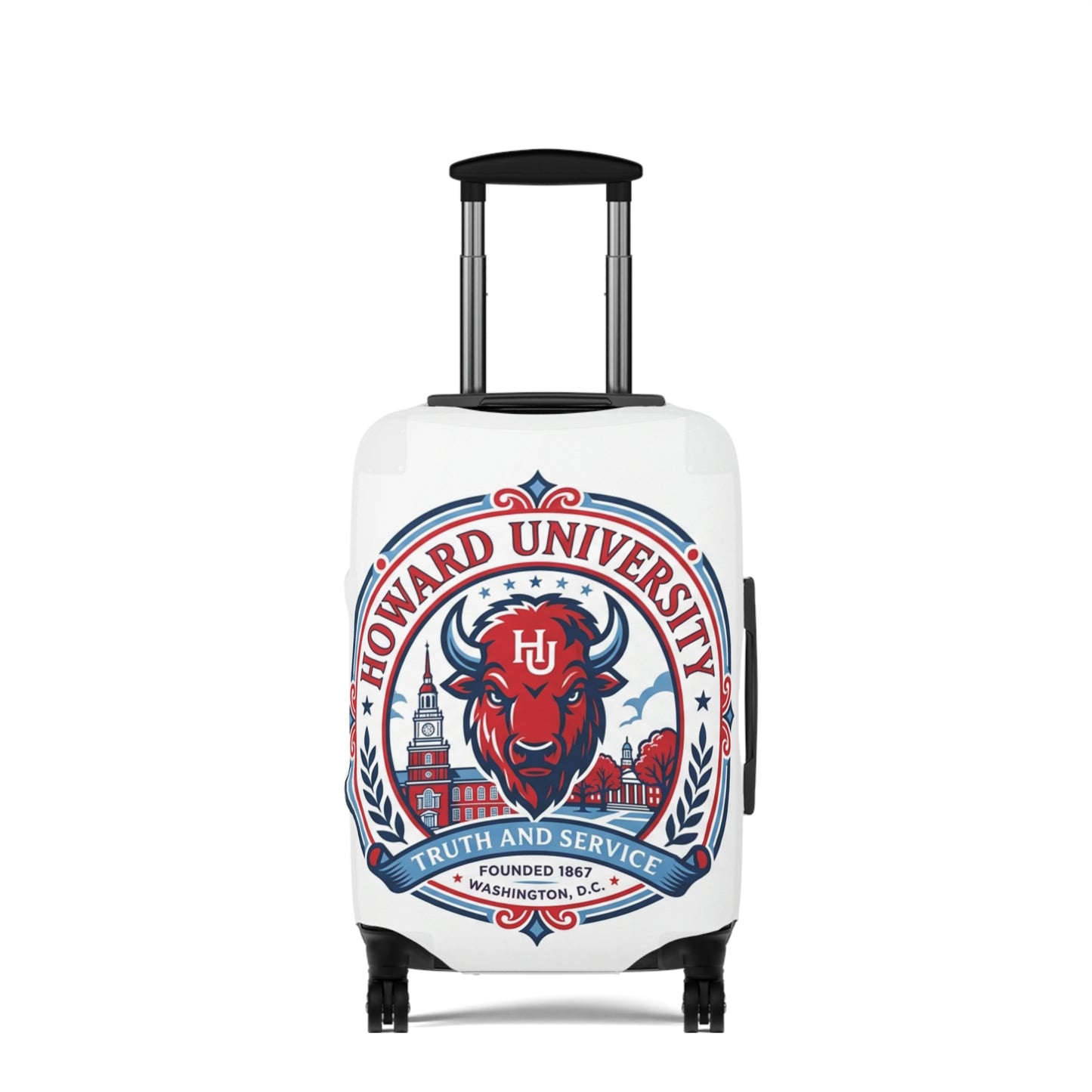 Howard University Bison Mascot Luggage Cover  2— College Travel Gear