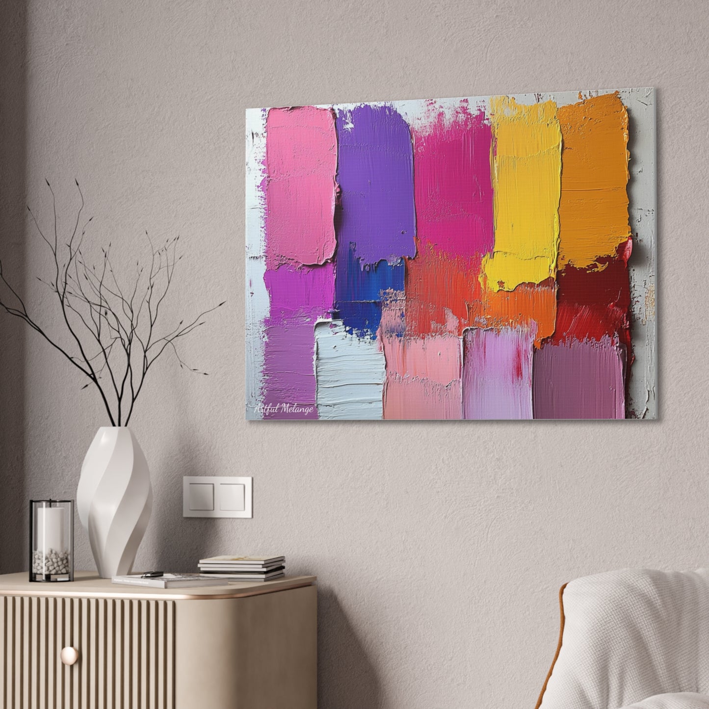 Acrylic Abstract Canvas Print - Richly Textured Artistry