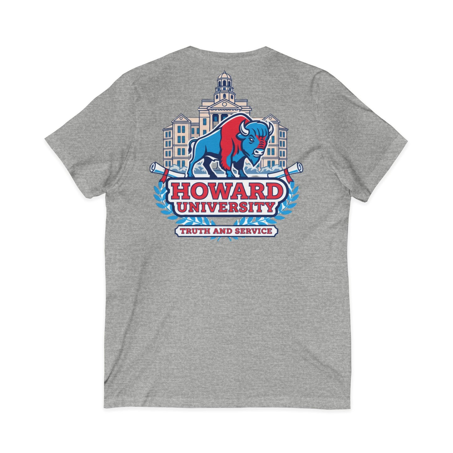 Howard University/ Truth and Service Unisex V-Neck T-Shirt