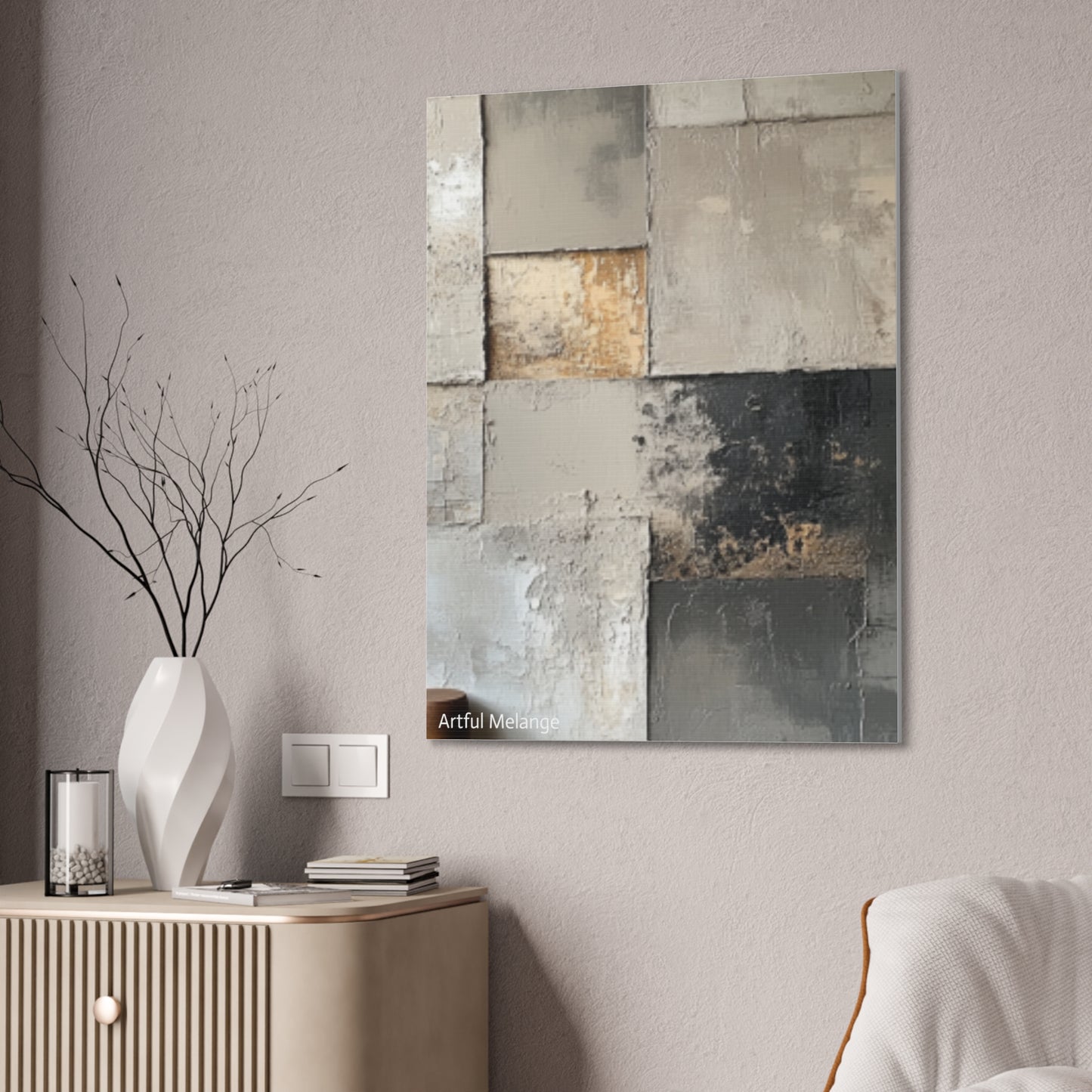 Acrylic Abstract Canvas Print - Richly Textured Artistry