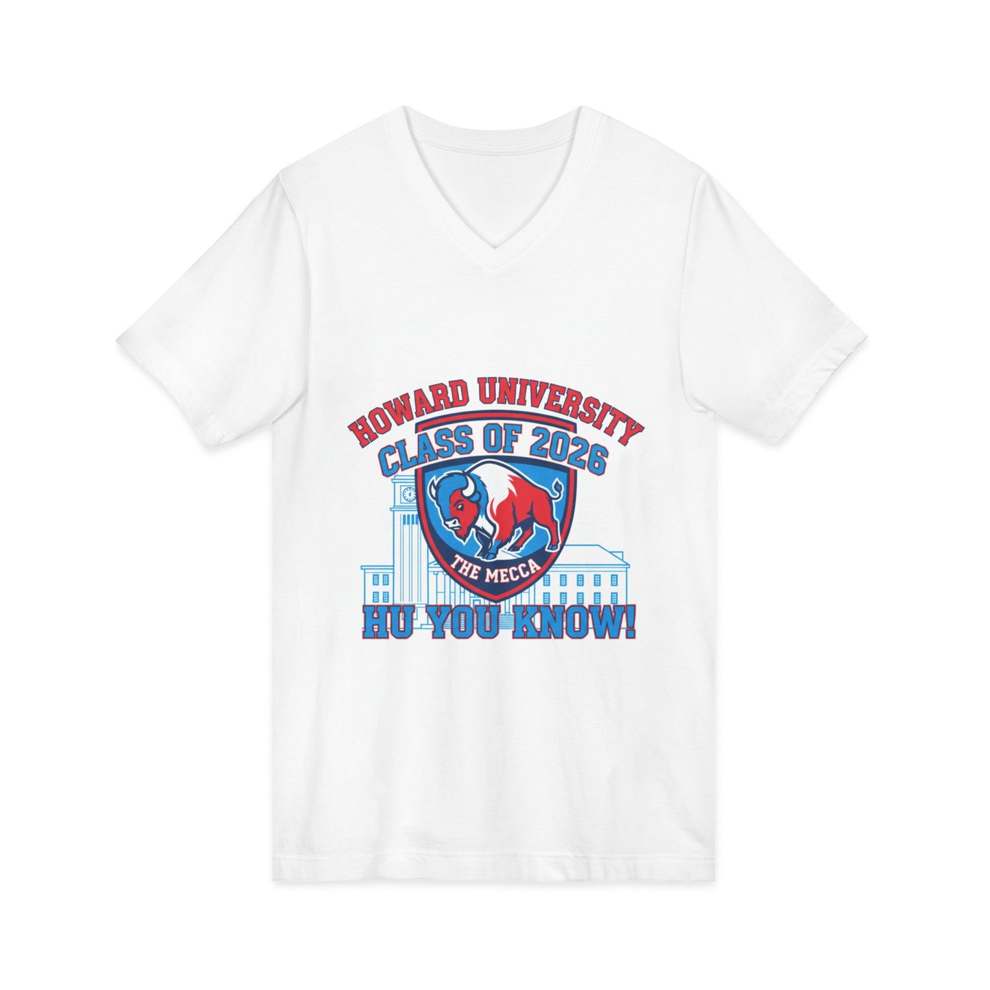 Howard University Class of 2026 Unisex V-Neck T-Shirt | The Mecca Incoming Class Tee