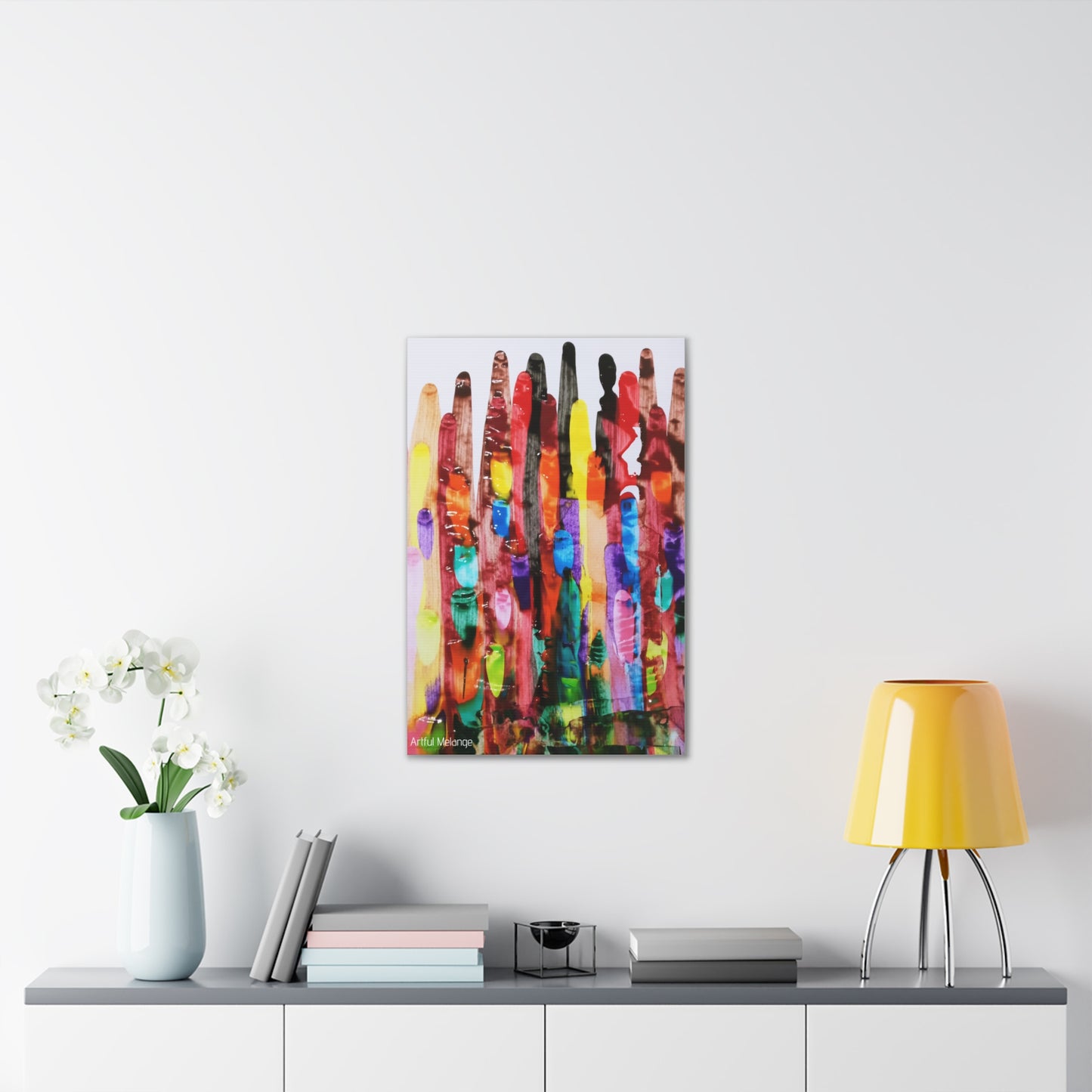 Primary Elegance: A Symphony of Sophistication Canvas Print